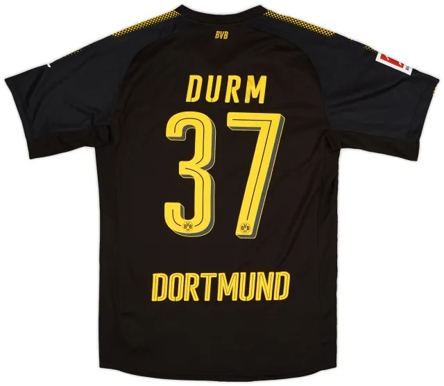 Puma 2017-18 Borussia Dortmund Authentic Away Shirt Durm #37 - 6/10 - (M)