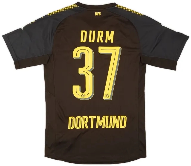 Puma 2017-18 Borussia Dortmund Away Authentic Shirt Durm #37 - 9/10 - (M)