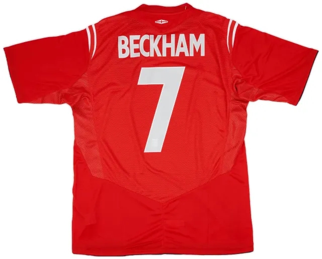 Umbro 2004-06 England Away Shirt Beckham #7 (L)