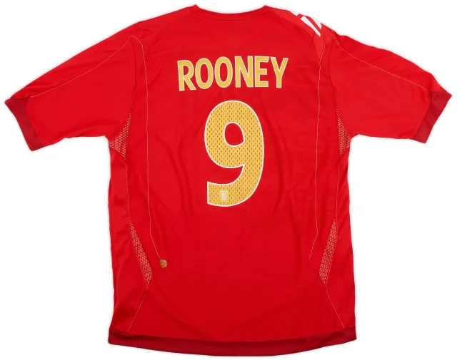 Umbro 2006-08 England Away Shirt Rooney #9 - 5/10 - (L)