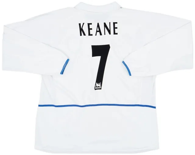 Nike 2002-03 Leeds United Home L/S Shirt Keane #7 - 8/10 - (XXL)