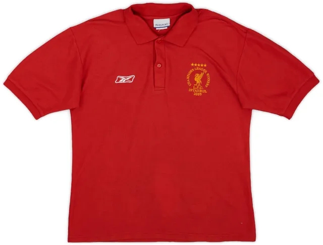 2005-06 Liverpool Reebok 'CL Winners' Polo Shirt - 8/10 - (S)