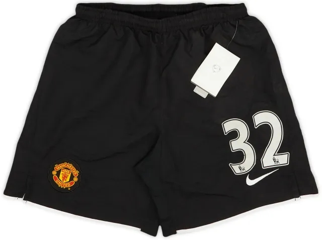 Nike 2007-08 Manchester United Away Shorts #32 (Tevez) (M.Boys)