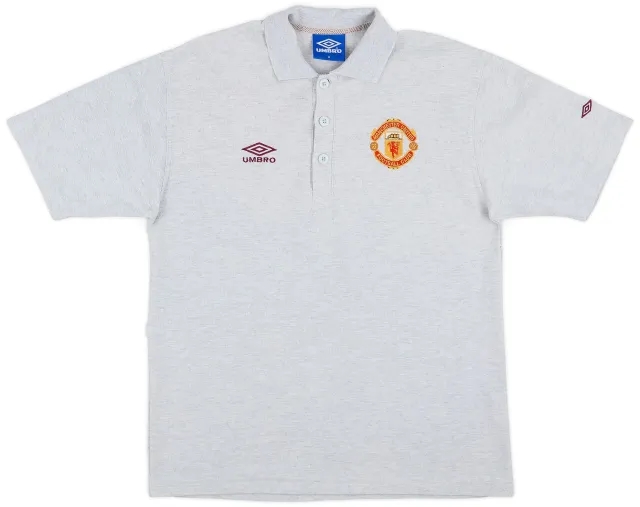 1996-97 Manchester United Umbro Polo Shirt - 9/10 - (M)
