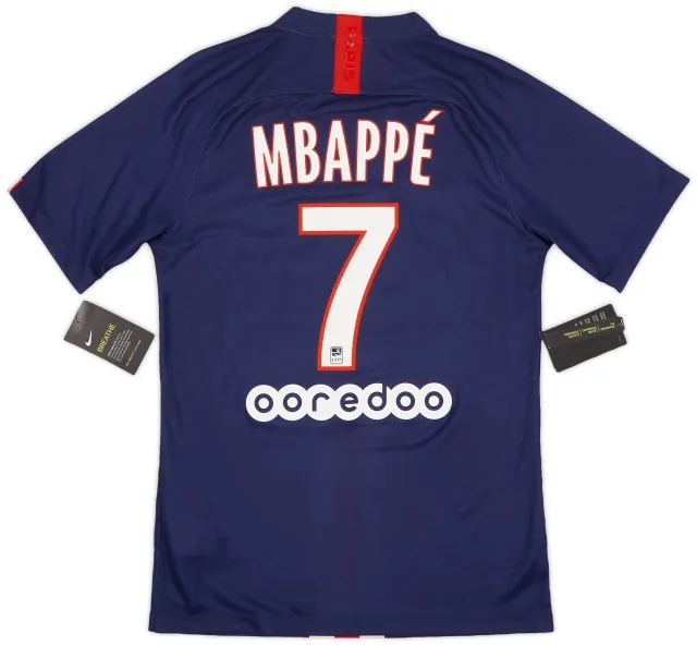Nike 2019-20 Paris Saint-Germain Home Shirt Mbappe #7 - 7/10 - (S)