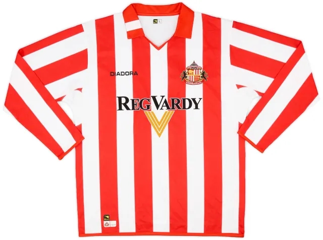 Diadora 2004-05 Sunderland Home L/S Shirt - 9/10 - (L)