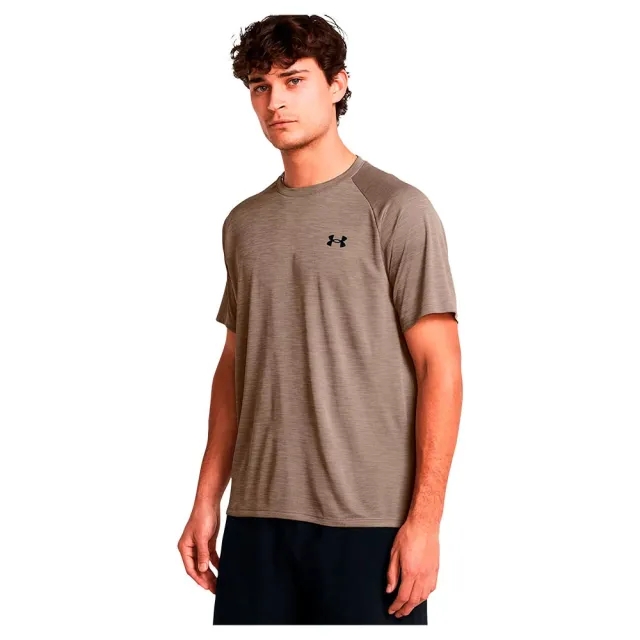 Men's  Under Armour  Tech™ Textured Short Sleeve Taupe Dusk / Black M