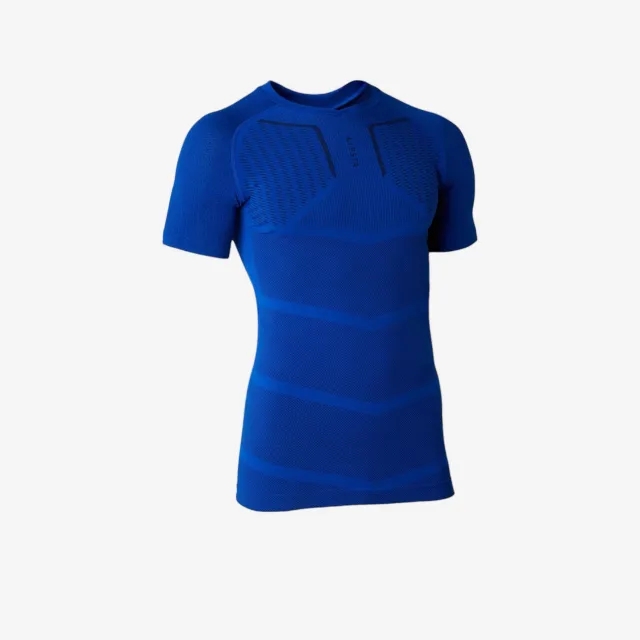 Kipsta Adult Short-Sleeved Football Base Layer Keepdry - Navy Blue