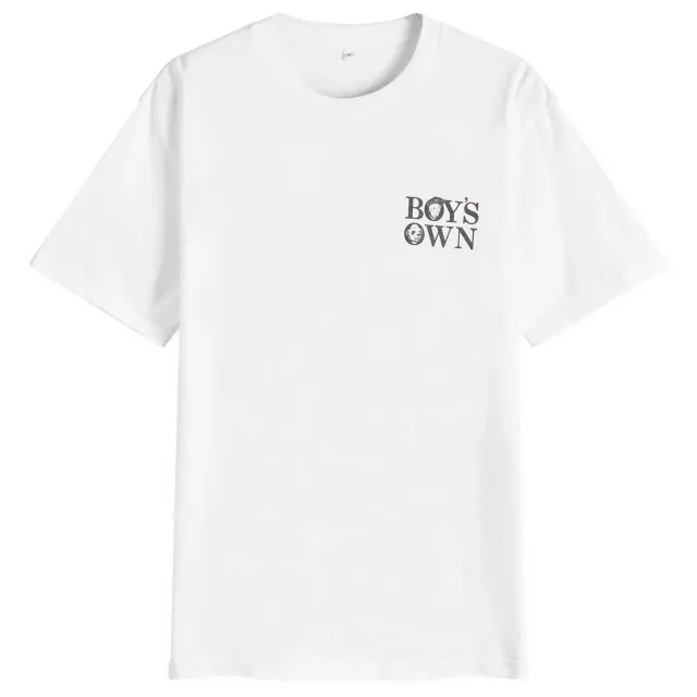 Boys Own Men's The Charts Print T Shirt White/Red