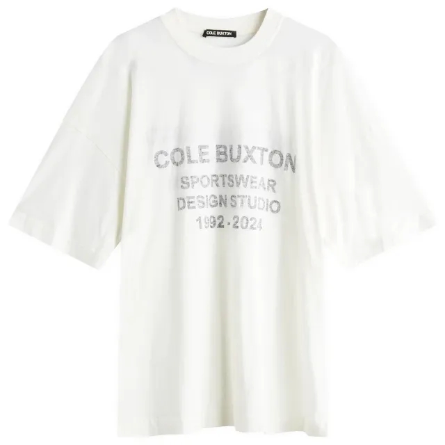 Cole Buxton Men's Inside Out Logo T-Shirt Vintage White