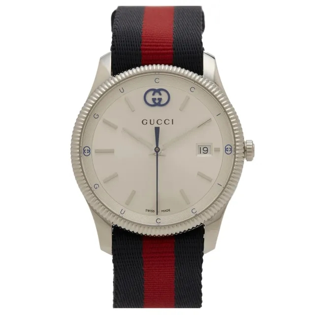 Gucci Men's G-Timeless 38mm Web Watch Red/Green