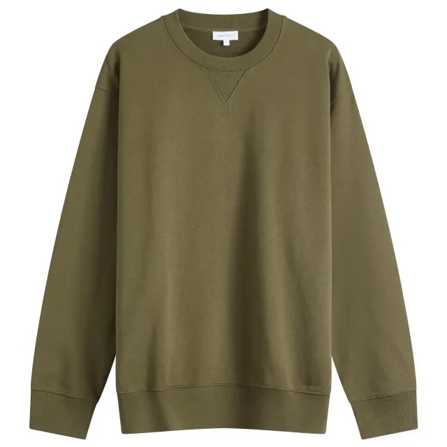 Norse Projects Men's Standard Crew Sweatshirt Sediment Green