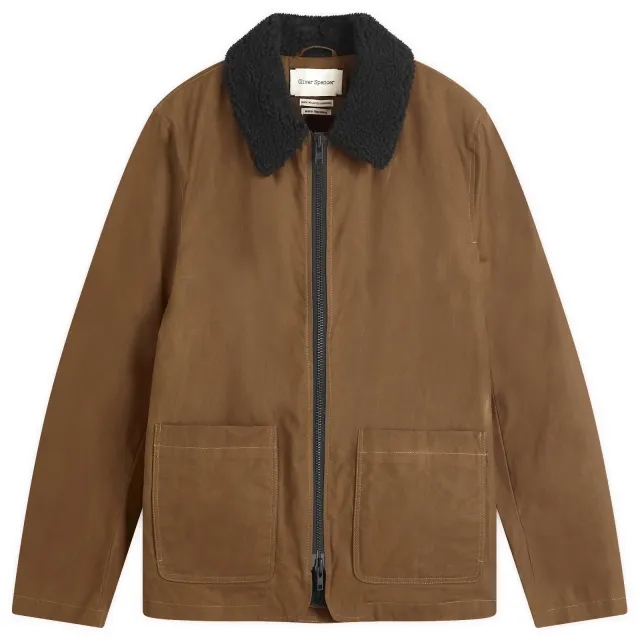 Oliver Spencer Men's Lambeth Field Jacket Khaki Ripstop