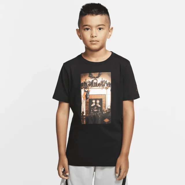 Nike Jordan Nike Air Jordan Older Kids' (Boys') Short-Sleeve T-Shirt - Black - Cotton