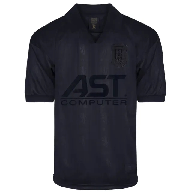 Score Draw Aston Villa 1996 Black Out Retro Football Shirt
