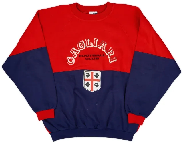 Hoodies/Sweat Tops 1990-91 Cagliari Le Felpe Dei Grandi Club Sweat Top - 8/10 - (L)