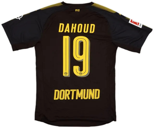 Puma 2017-18 Borussia Dortmund Authentic Away Shirt Dahoud #19 - 10/10 - (M)