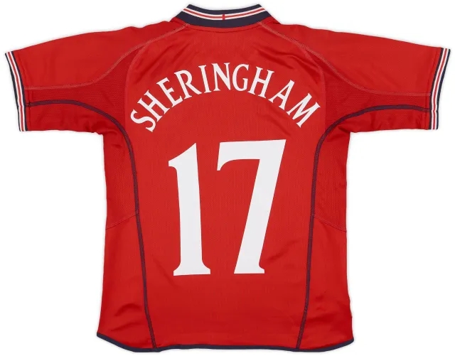 Umbro 2002-04 England Away Shirt Sheringham #17 - 8/10 - (XL.Boys)