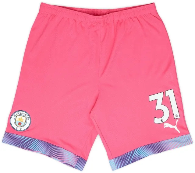 Puma 2019-20 Manchester City Match Issue GK Shorts #31 (Ederson)