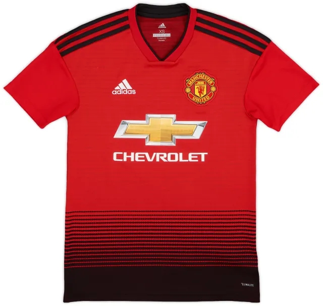 adidas 2018-19 Manchester United Home Shirt - 9/10 - (XS)