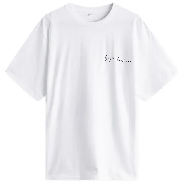 Boys Own Men's Pie And Mash “ A Cockney Myth” Print T Shirt White
