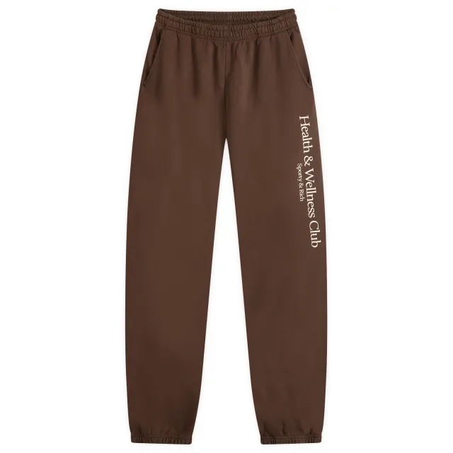Sporty & Rich Women's H&W Crest Sweatpant Chocolate Cream