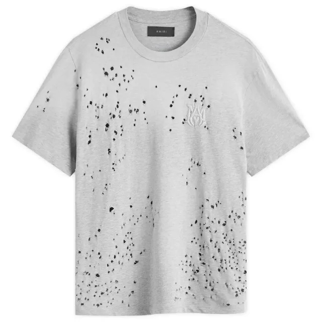 AMIRI Men's MA Shotgun Embroidered Logo T-Shirt Grey