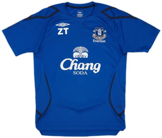 2007-08 Everton Staff Issue Umbro Training Shirt ZT - 8/10 - (M)