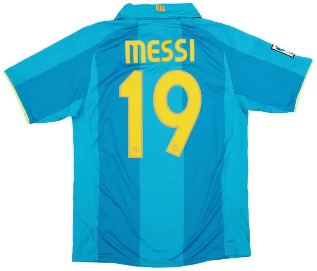 Nike 2007-09 Barcelona Away Shirt Messi #19 - 7/10 - (M)