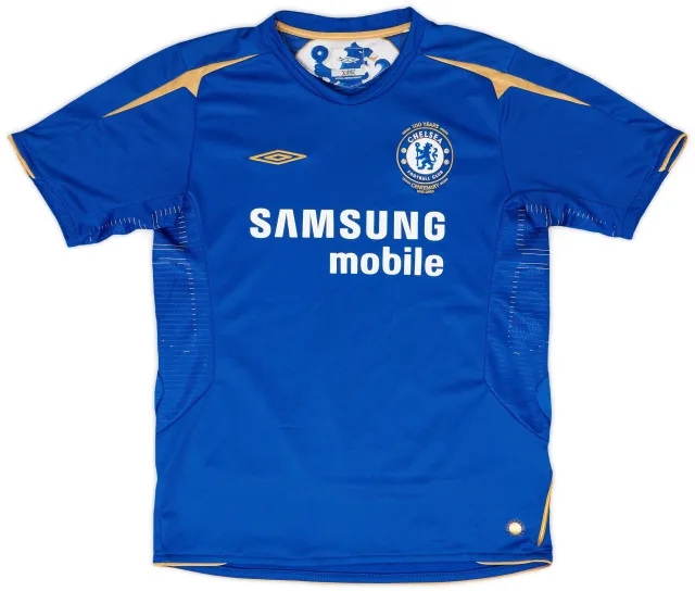 Umbro 2005-06 Chelsea Centenary Home Shirt - 8/10 - (L.Boys)