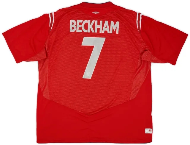 Umbro 2004-06 England Away Shirt Beckham #7 - 5/10 - (XXL)