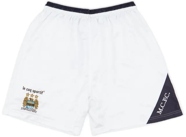 LeCoqSportif 1999-01 Manchester City Home Shorts - 7/10 - (S)