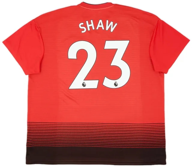 adidas 2018-19 Manchester United Home Shirt Shaw #23 - 9/10 - (XXL)