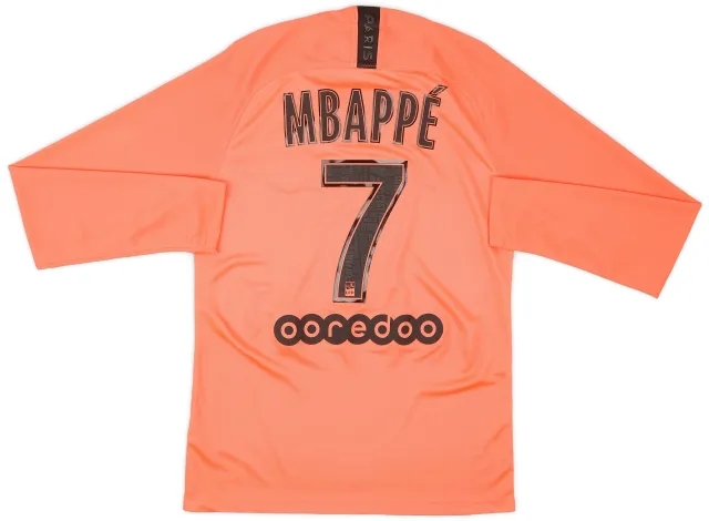 Nike 2019-20 Paris Saint-Germain Away L/S Shirt Mbappe #7 - 9/10 - (S)
