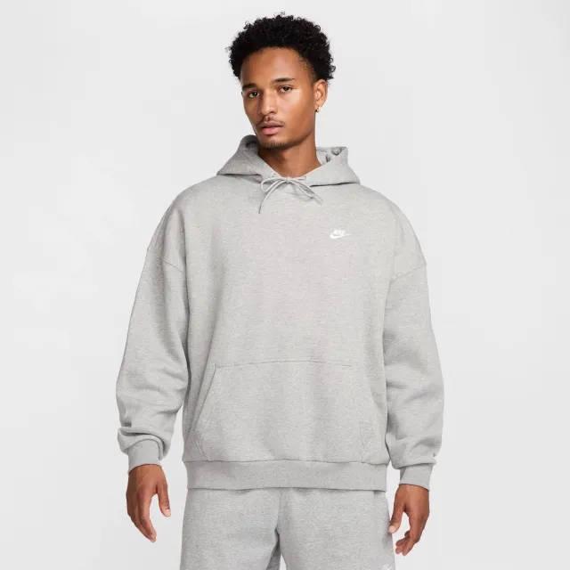 Nike Club Overhead Oversized Hoodie - Grey - Size M - Grey