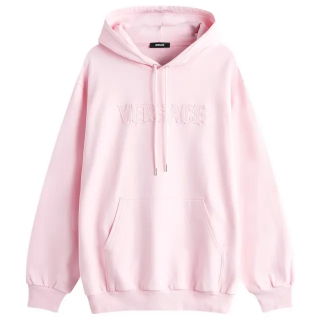 Versace Women's Logo Hoodie Pastel Pink