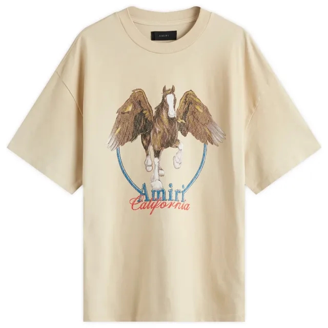 AMIRI Men's Vintage Wash Pegasus T-Shirt Alabaster