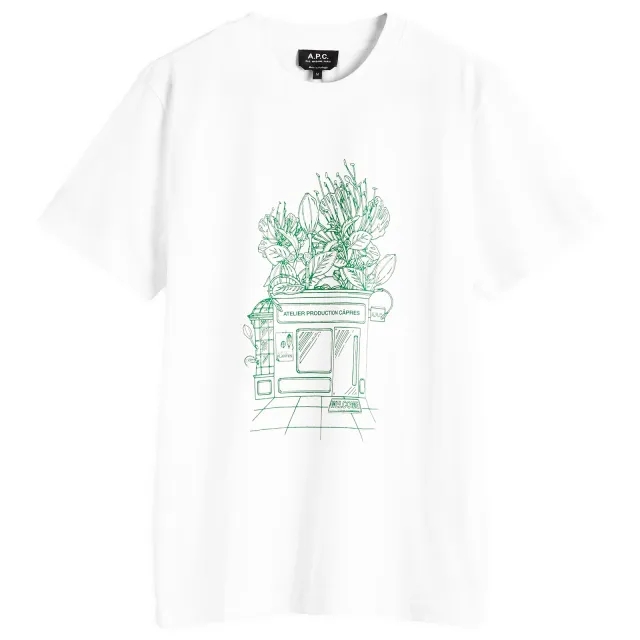 A.P.C. Men's Magasin Store Graphic T-Shirt White