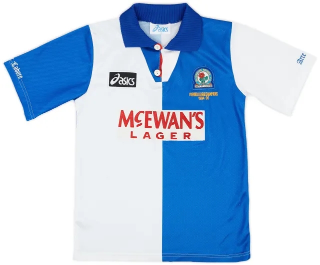 Asics 1995-96 Blackburn Rovers Home Shirt - 8/10 - (L.Boys)