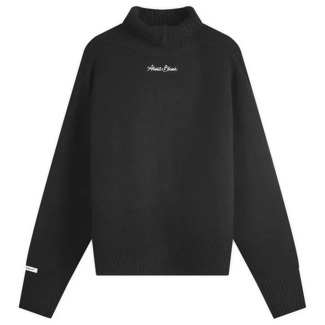 about:blank Men's Roll Neck Jumper Black