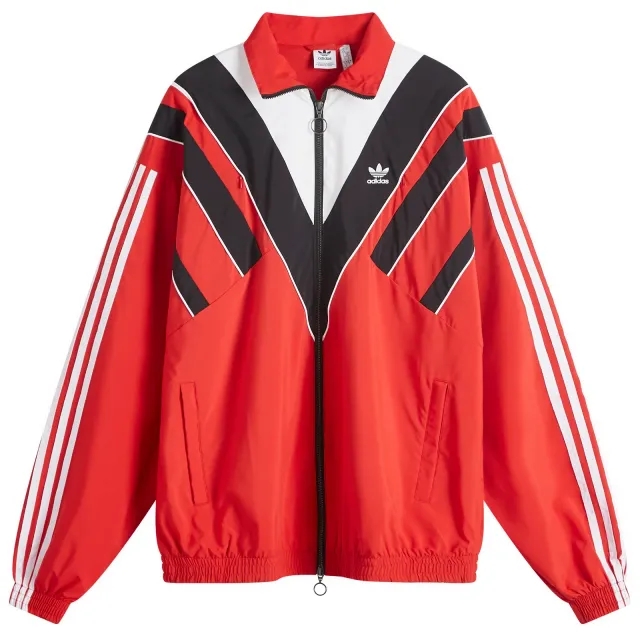 Adidas Women's Rasant Oversized Zip Off Track Top Collegiate Red