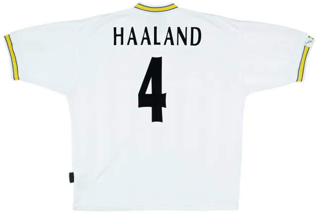 Puma 1996-98 Leeds United Home Shirt Haaland #4 - 9/10 - (XL)