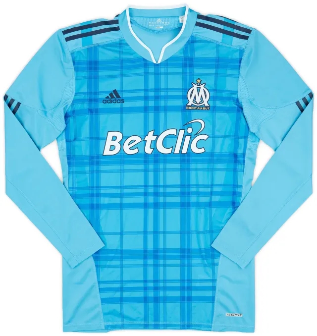 adidas 2010-11 Olympique Marseille Authentic Away L/S Shirt - 9/10 - (XL)