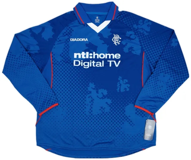 Diadora 2002-03 Rangers Home L/S Shirt (XL)