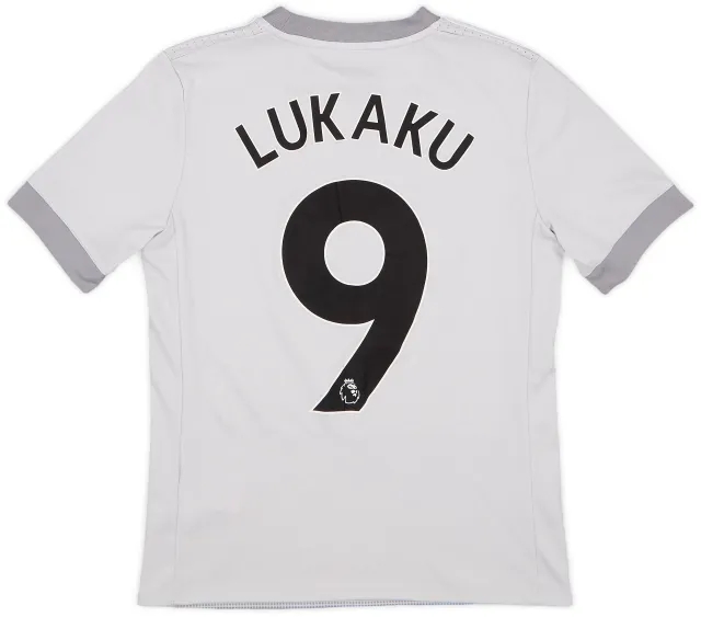 adidas 2017-18 Manchester United Third Shirt Lukaku #9 - 7/10 - (M.Boys)
