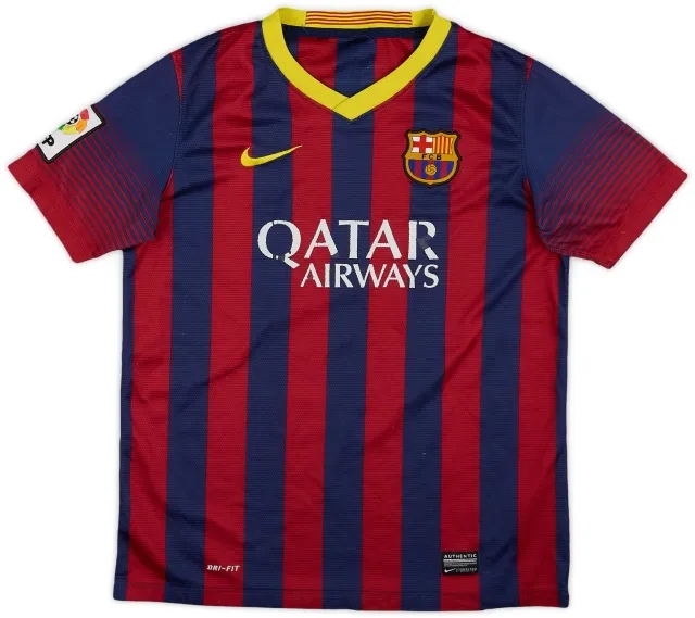 Nike 2013-14 Barcelona Home Shirt - 5/10 - (L.Boys)