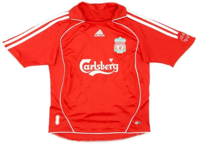 adidas 2006-08 Liverpool Home Shirt - 6/10 - (S.Boys)