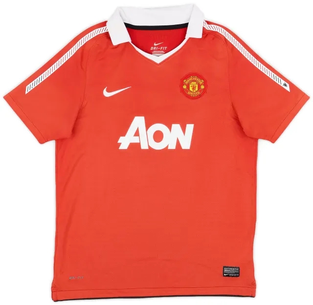 Nike 2010-11 Manchester United Home Shirt - 6/10 - (L.Boys)