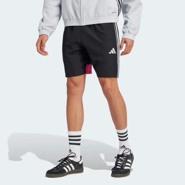 Adidas Football Tiro Essentials Shorts In Black And Pink