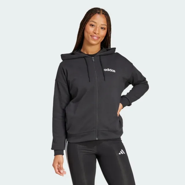 Adidas Essentials Linear French Terry Full Zip Sweatshirt